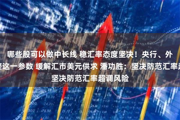 哪些股可以做中长线 稳汇率态度坚决！央行、外汇局调整这一参数